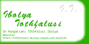 ibolya tothfalusi business card
